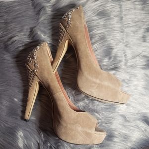 Vince Camuto Nude Missie Studded Heels